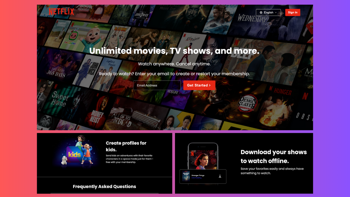 Responsive Netflix Landing Website using HTML CSS and JavaScript | CodeTQ