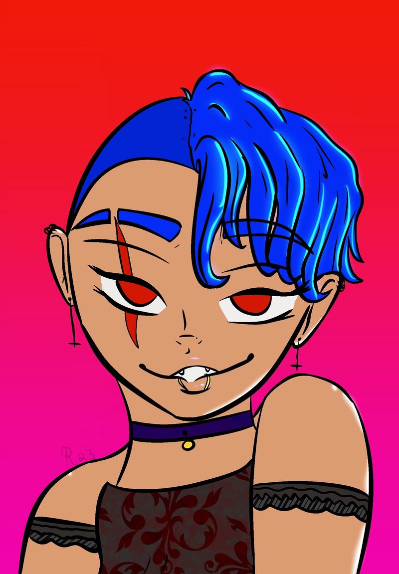 Drawing of my apex (legends) oc:)