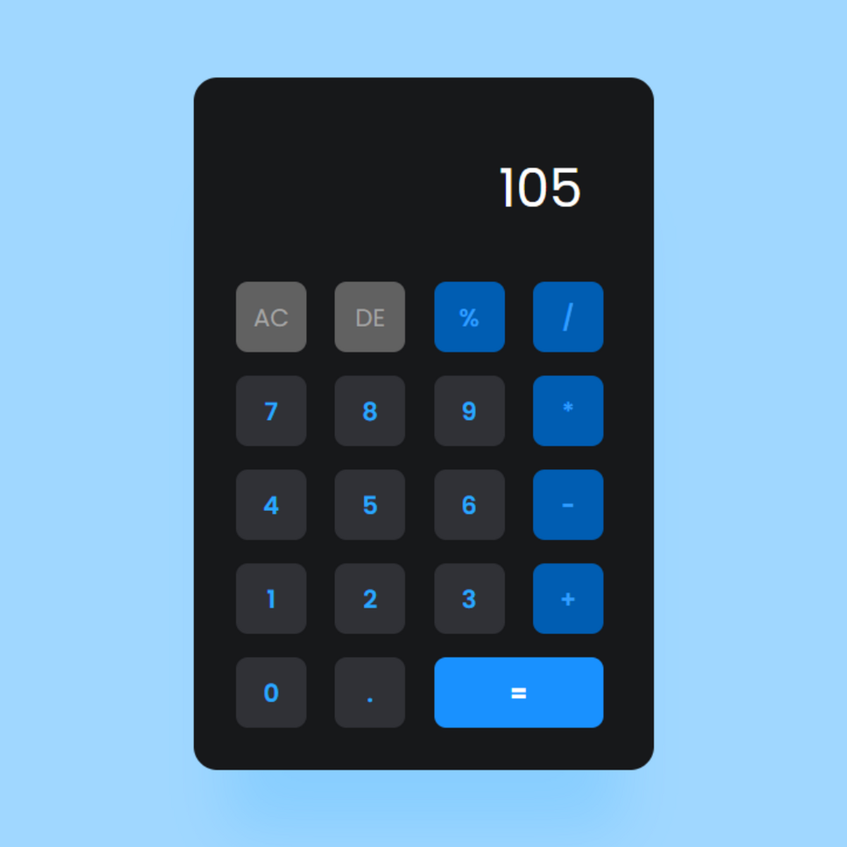 How To Make A Calculator using HTML CSS And JavaScript - Buymeacoffee