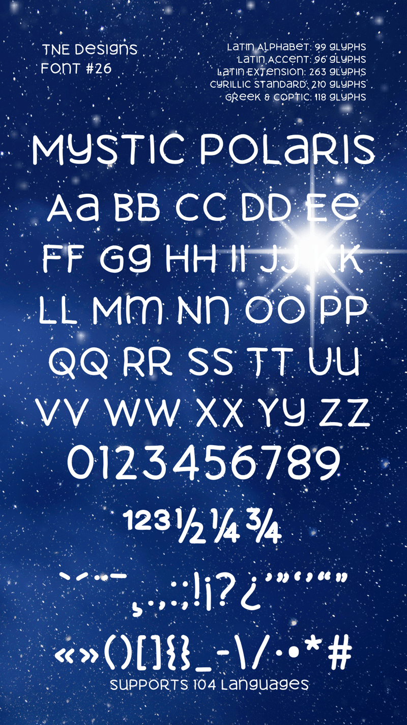 Mystic Polaris sans serif font