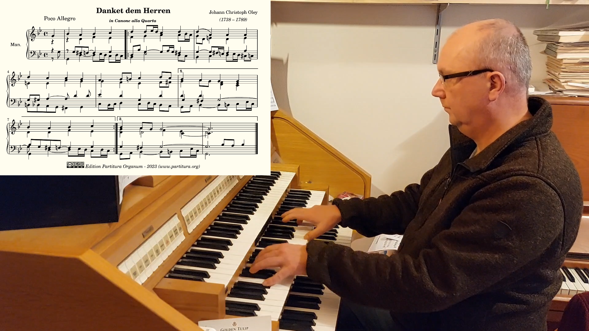 Johann Christoph Oley, Danket dem Herren — Partitura Organum