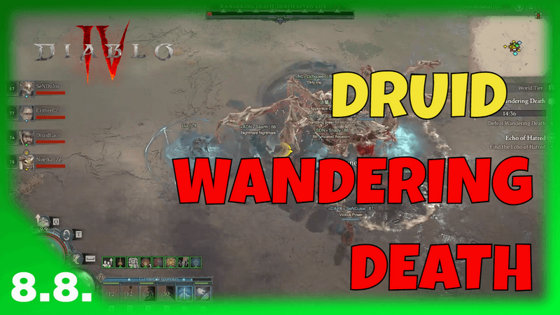Diablo 4 : Season 1- WB Wandering Death - #DRUID +75lvl [CZ]