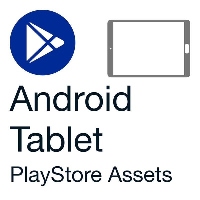 Android Tablet - PlayStore Screenshots Sketch template