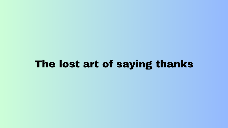 Two words that mean a lot