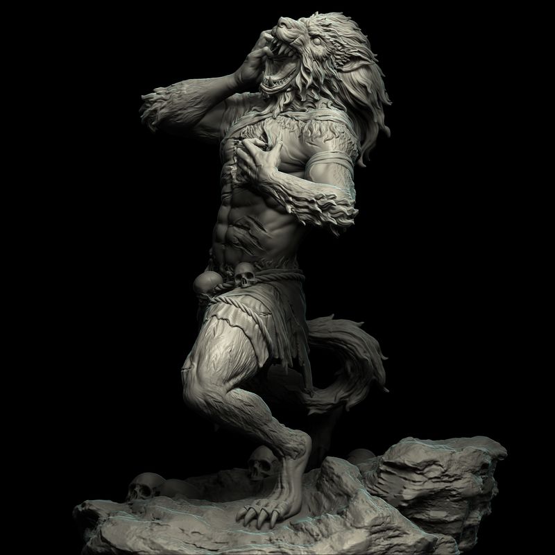 Werewolf 54mm free miniature
