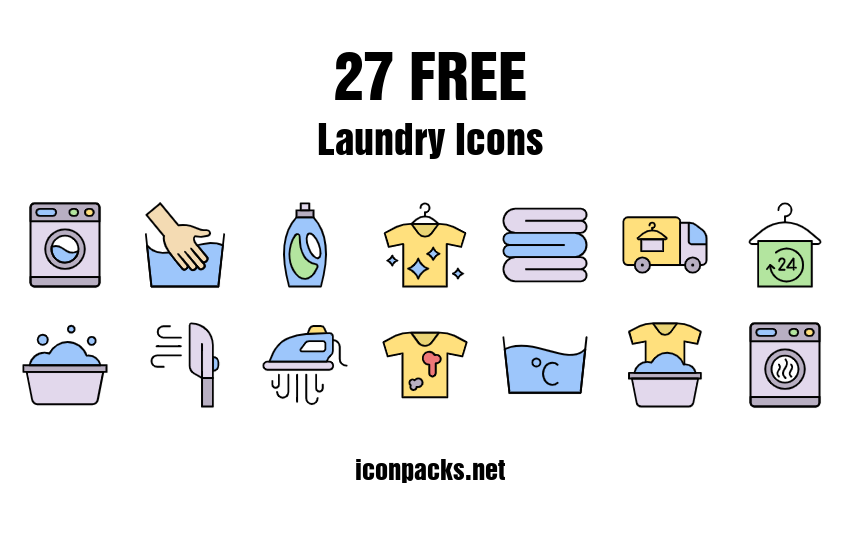 27 Free Laundry SVG, PNG Icons. — Icon Packs - Buymeacoffee