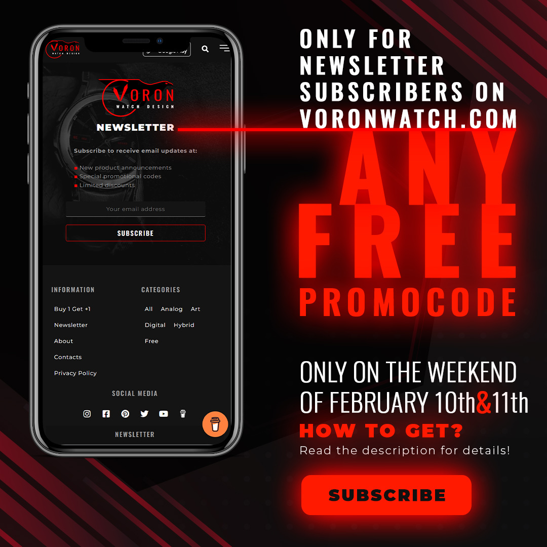 ⌚️🎁 ANY 1 FREE PROMOCODE — Voron Watch Design Buymeacoffee