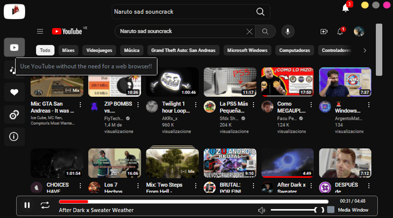 DragonTube ★★★★★ Watch YouTube Video Always OnTop