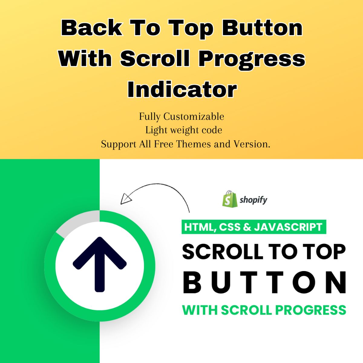 Smooth Back To Top Button With Scroll Progress Indicator. — Ecomiqo ...
