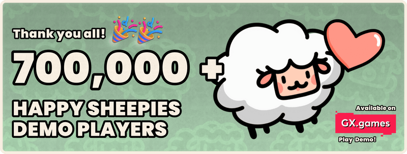 Happy Sheepies has surpassed 700,000 plays today! 🎉