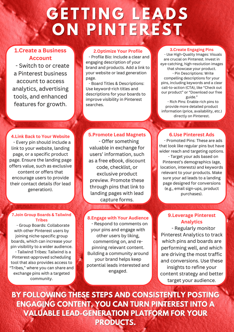 Generate leads for your business on Pinterest