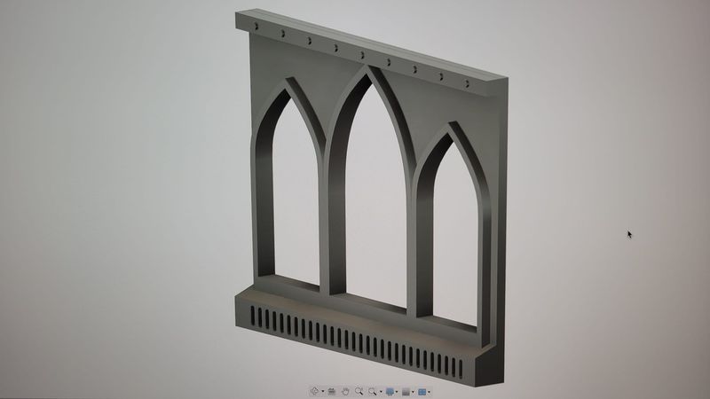 Creating upper deck walls for spaceship diorama