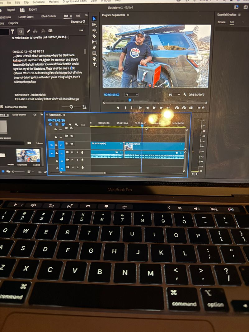 Hard at work on the latest video