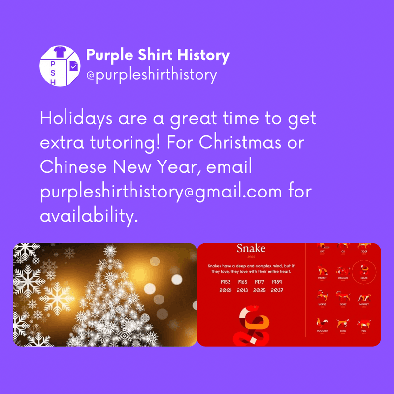 Holidays - Christmas and Chinese New Year