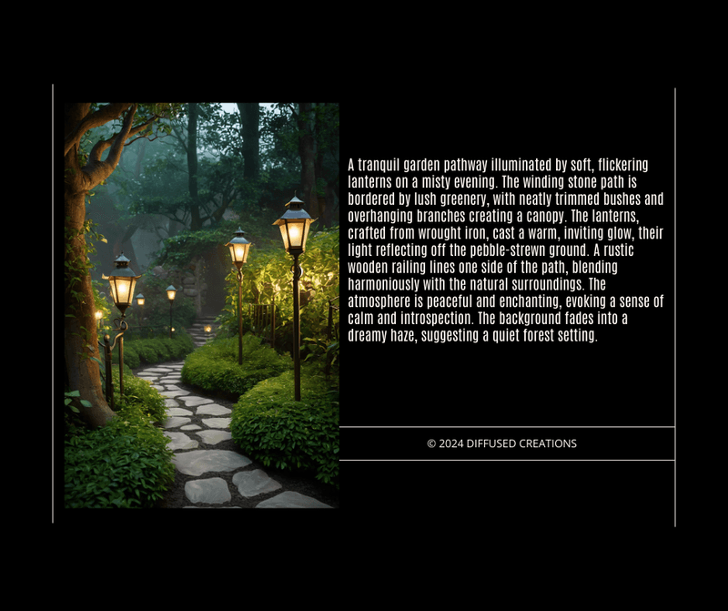 Whispers of Tranquility: A Lantern-Lit Garden Pathway