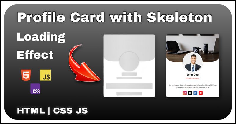 Profile Card with skeleton loading effect