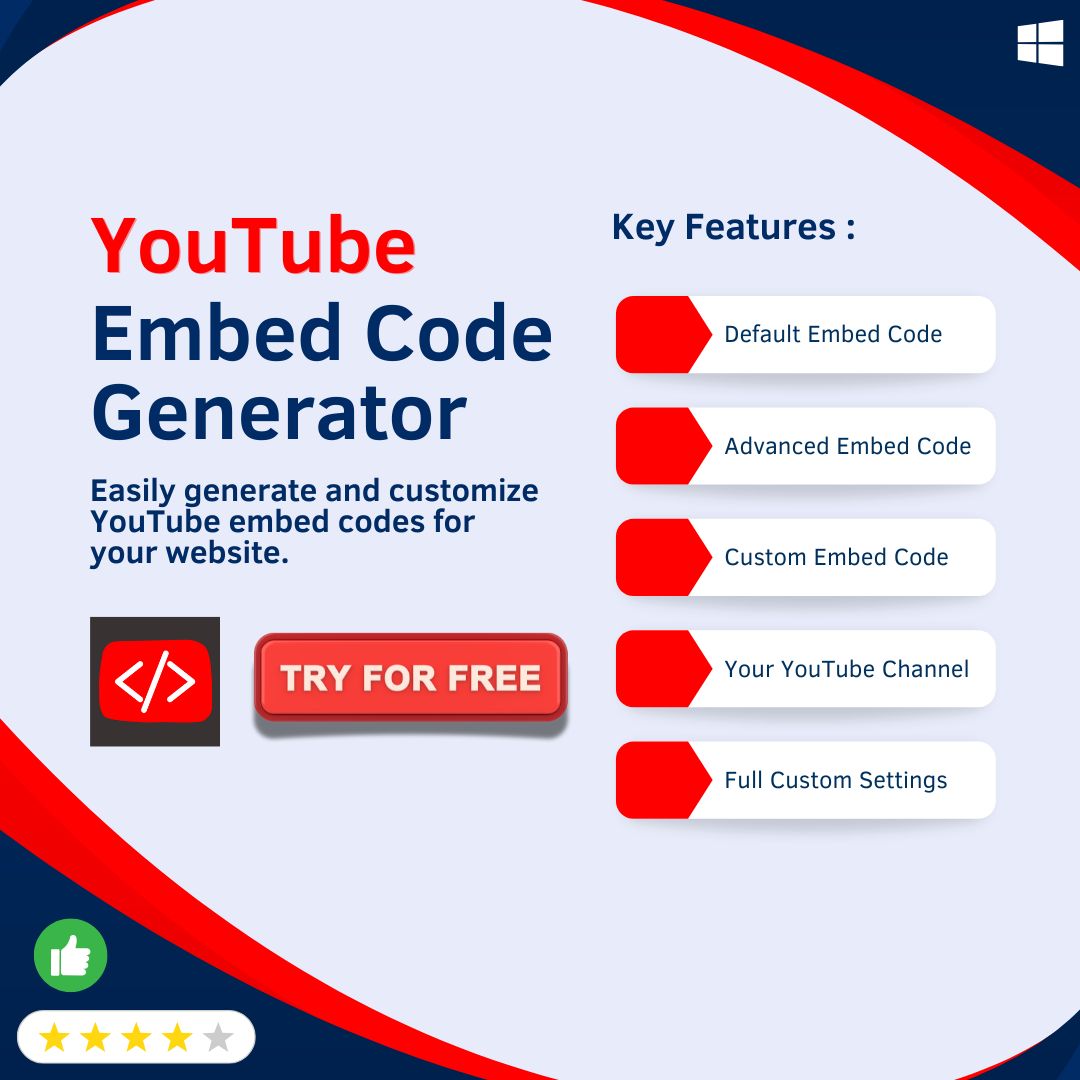 Introducing the Ultimate YouTube Embed Code Generator for Windows 10/11 ...