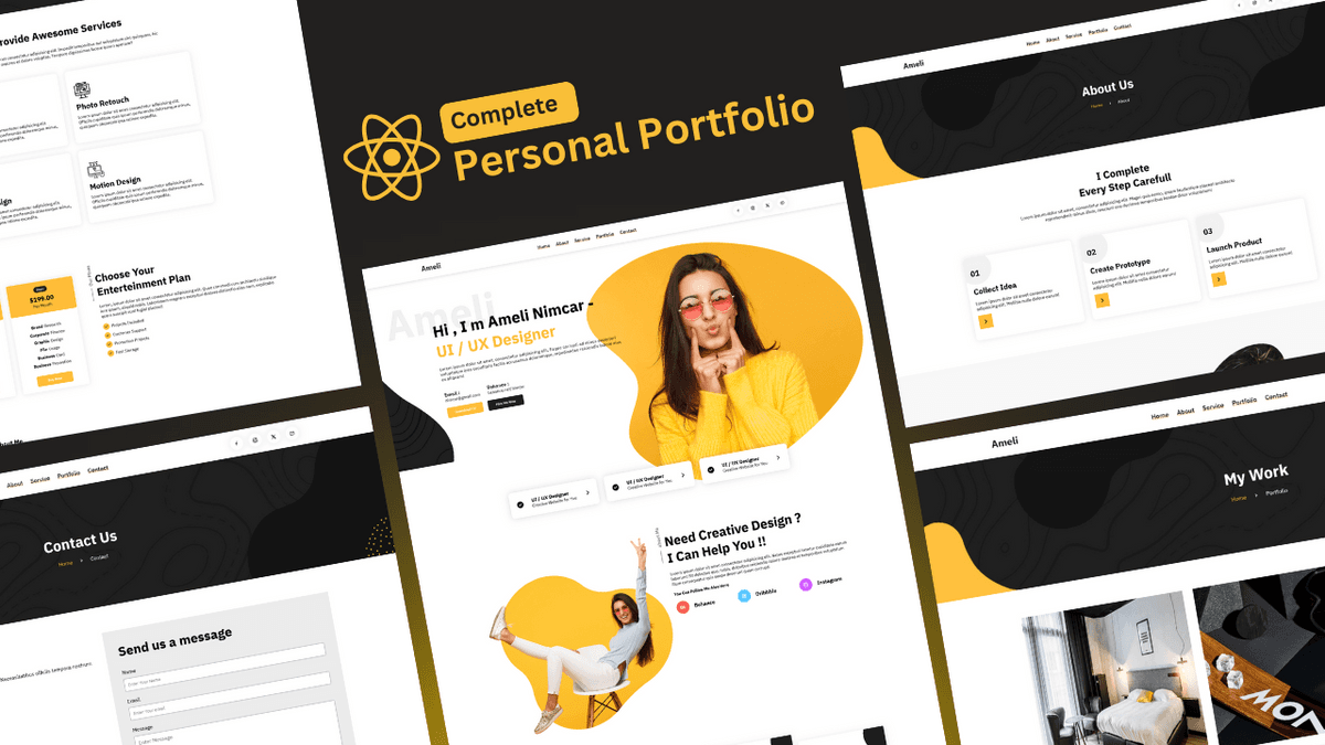 Modern New Looking React Js Portfolio Website | Template | Source Code ...