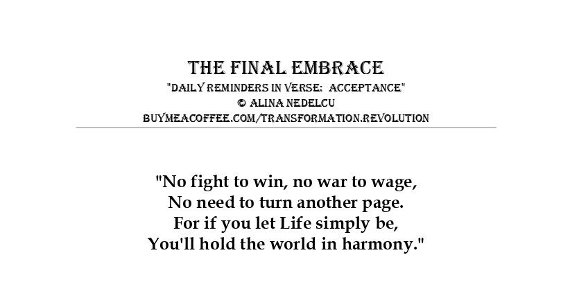 Public Daily Reminder - Acceptance : The Final Embrace — Transformation ...