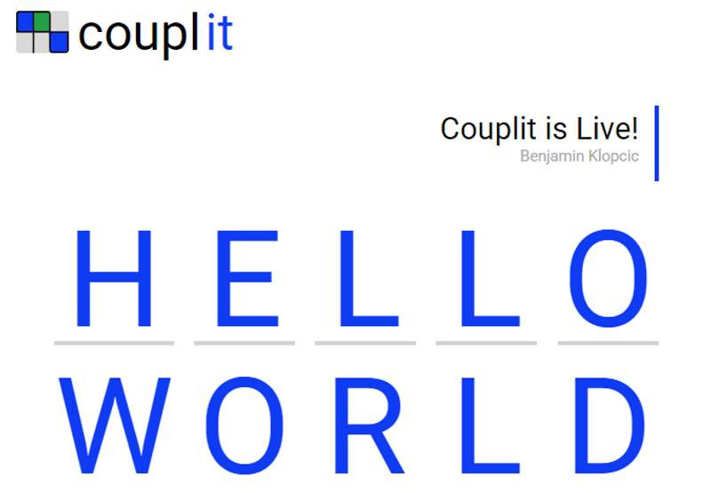 Couplit is Live!