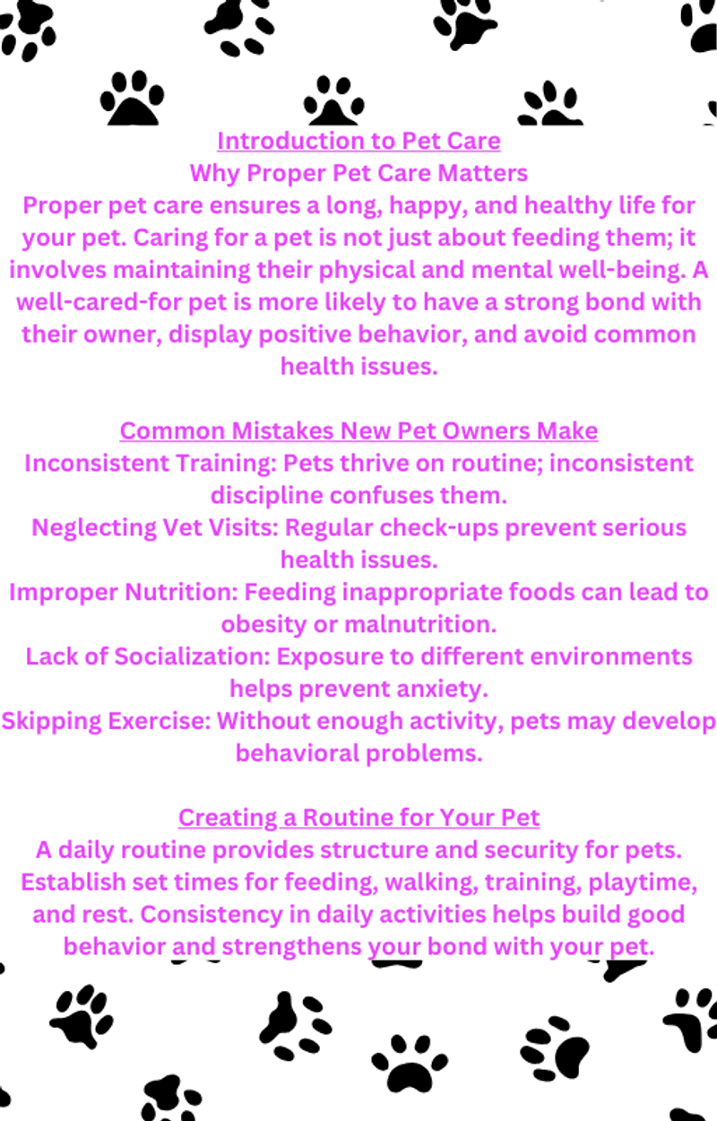 Pet Care Guide Intro
