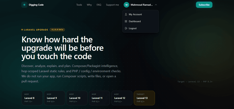Plan Your Laravel Upgrade with Digging Code