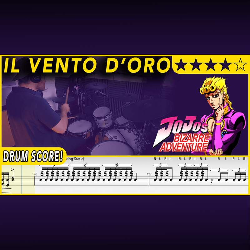 il vento d'oro - Yugo Kanno (JoJo's Bizarre Adventure) | #787 DRUMSCRIBE
