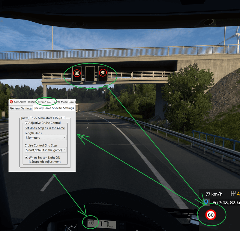 A smarter Cruise Control for trucks ETS2/ATS for free