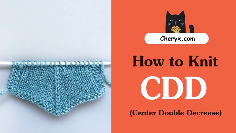 How to knit CDD (Central Double Decrease)