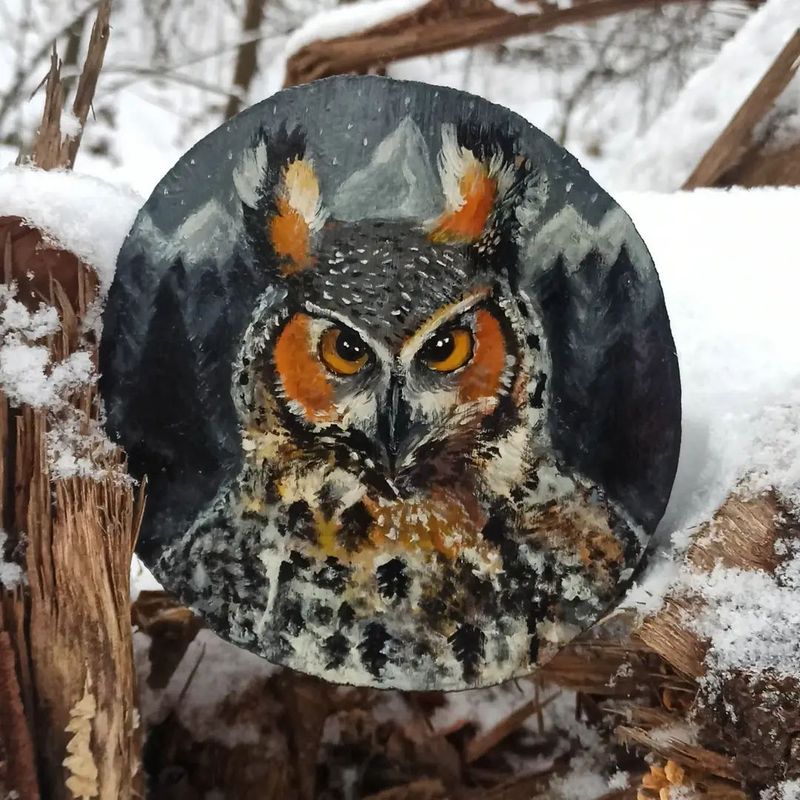 Owl painting