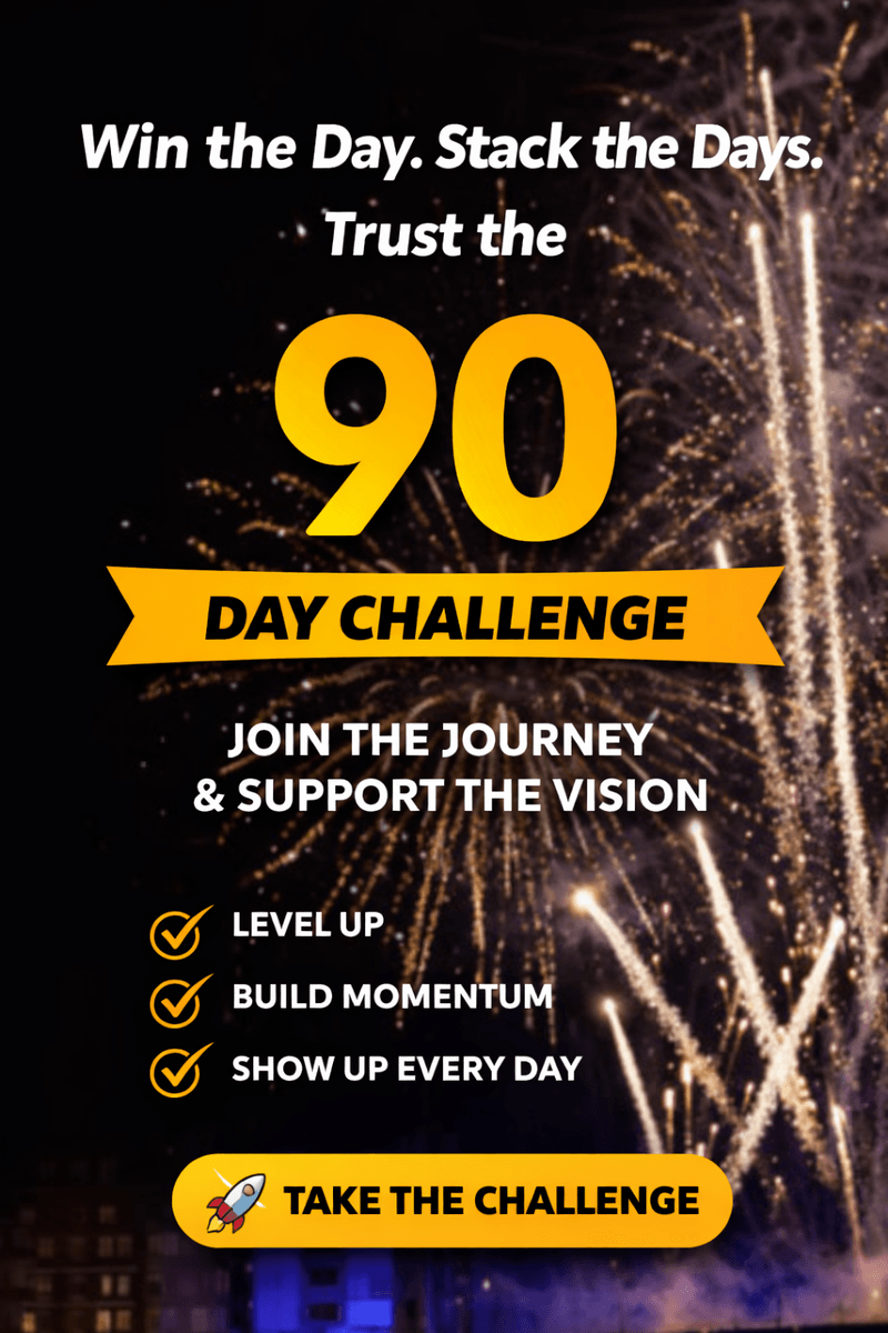 Win the Day, Stack the Days – 90 Day Support & Accountability Tip Jar This is a 90-day com