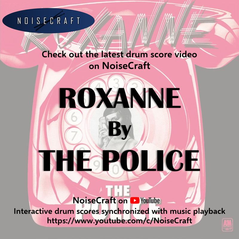 New Drum Score Video  - Roxanne by The Police