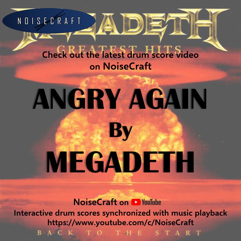 New Drum Score Video - Angry Again by Megadeth