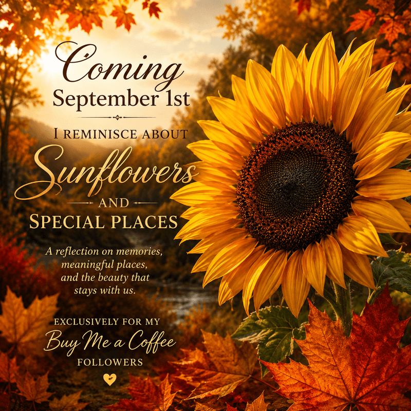 Coming in Mid to Late September: Sunflowers and Special Places!