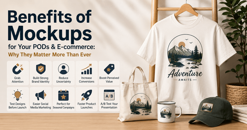 Benefits of Mockups for Your PODs & E-commerce: Why They Matter More Than Ever