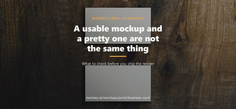 AI Business Card Mockups: What Separates a Usable One From a Pretty One
