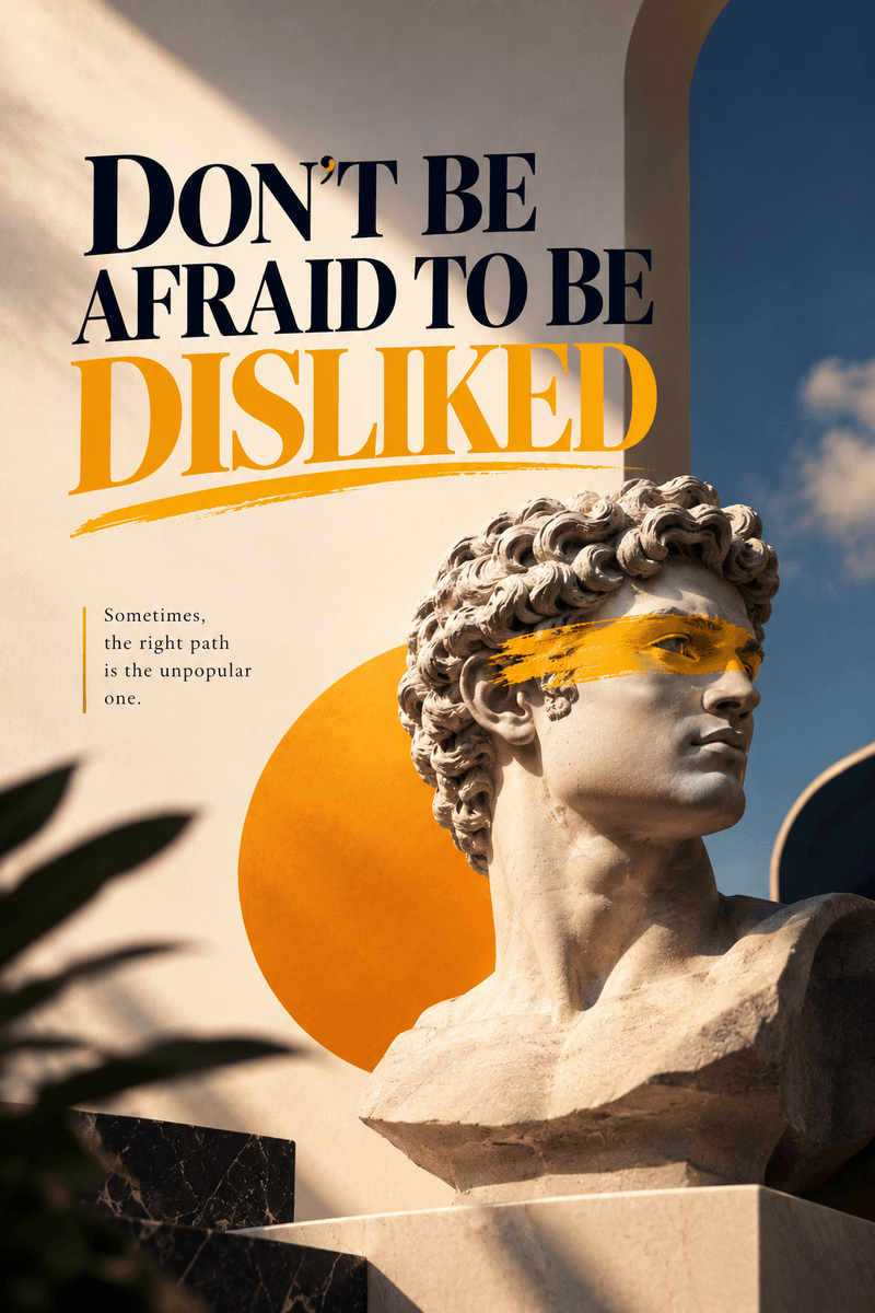 DON’T BE AFRAID TO BE DISLIKED