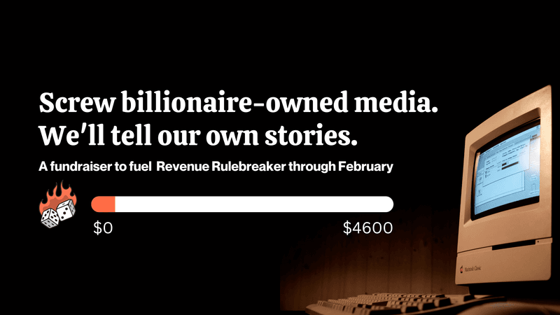 We have to combat media collapse with thriving indie media...so I'm launching a fundraiser