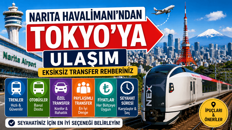 Japonya’ya İlk Kez mi Geliyorsunuz? Narita Havalimanı’ndan Tokyo’ya Nasıl Gidilir?