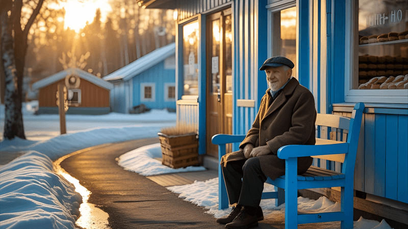 The Blue Bench of Kaariniemi