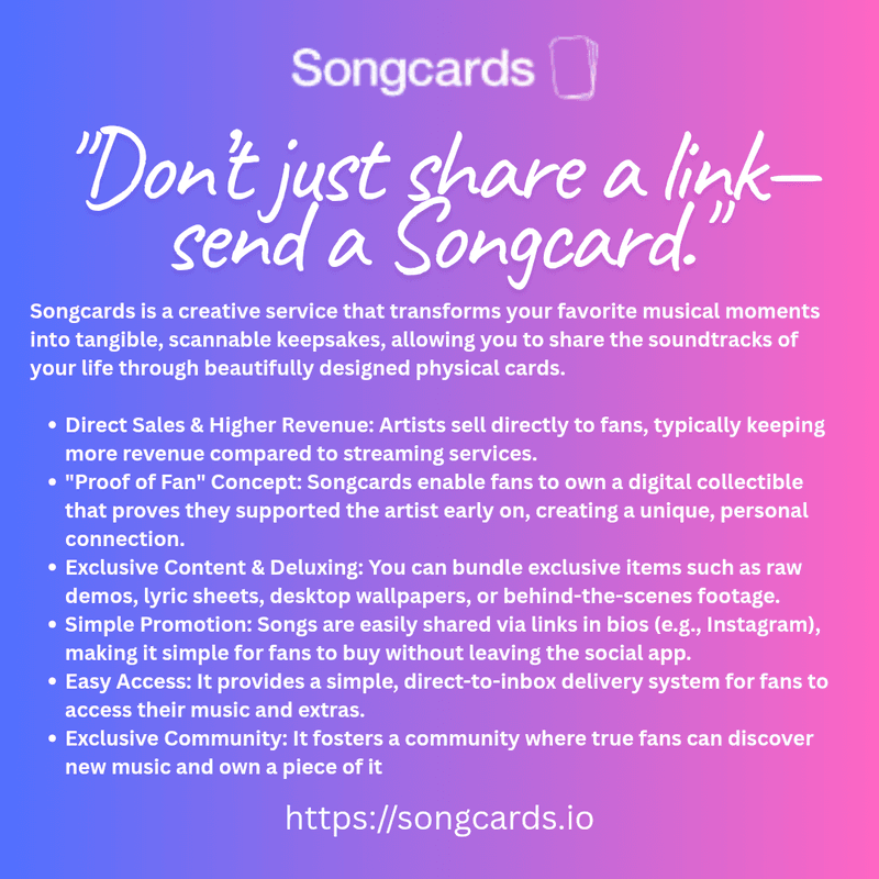 Don't just share a link-send a Songcard