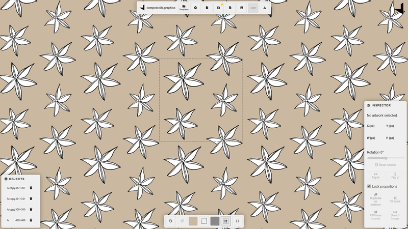 compose.tile.graphics - make a seamless pattern with images