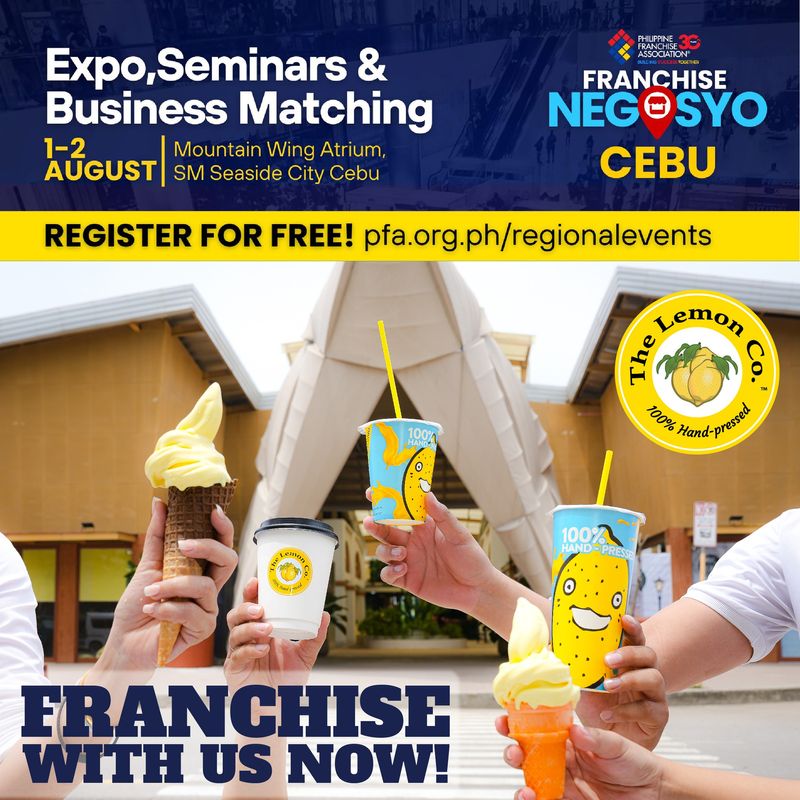 Franchise Negosyo Cebu Returns to SM Seaside This August 1-2, Featuring The Lemon Co. and 