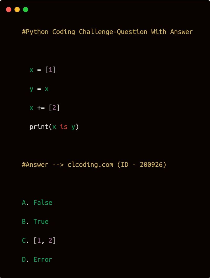 Python Coding Challenge - Question with Answer (ID 200926)