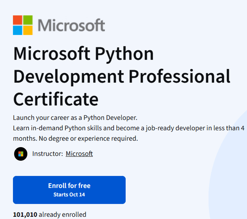 Want to Become a Python Developer? Learn with Microsoft — FOR FREE!