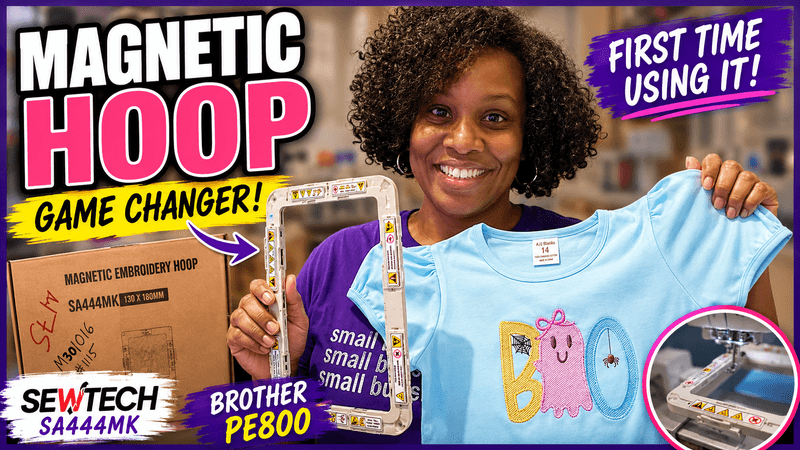 I Tried a Magnetic Embroidery Hoop on My Brother PE800… GAME CHANGER! 😱🧵 | SEWTECH