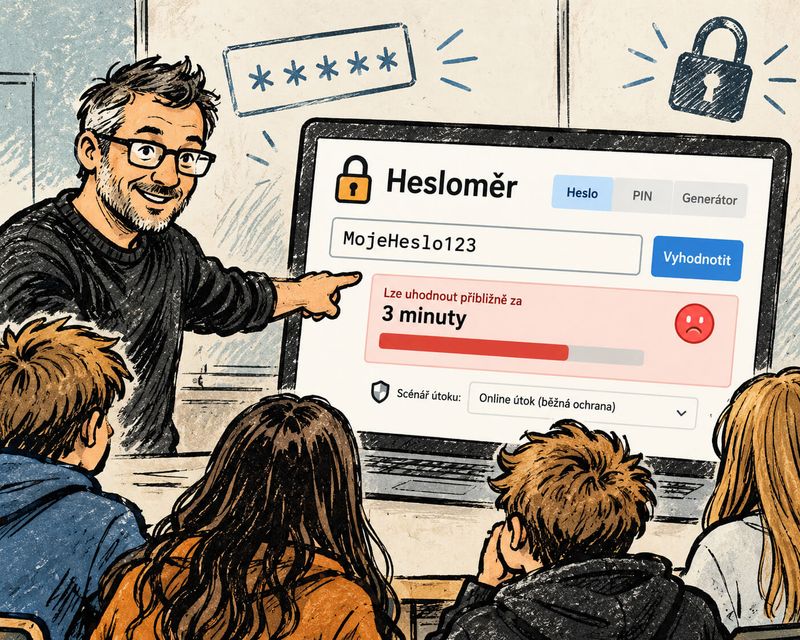 Hesloměr: výuková pomůcka ke kybernetické bezpečnosti