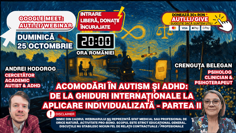 ✨ Webinar GRATUIT AZI de la ORA 20: 🔍 Cu ce preț? Acomodările rezonabile pentru adulții au