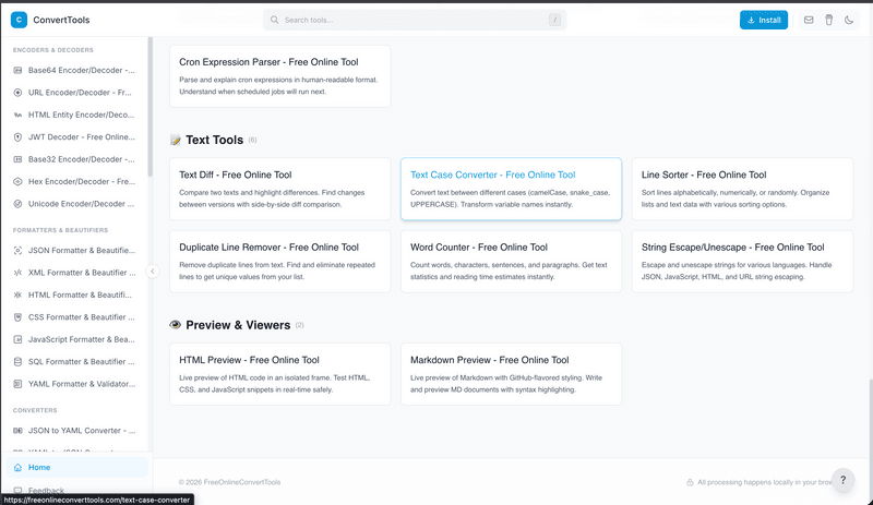 🛠️ Free Online Convert Tools - 47 Developer Utilities You Can Use For Free!