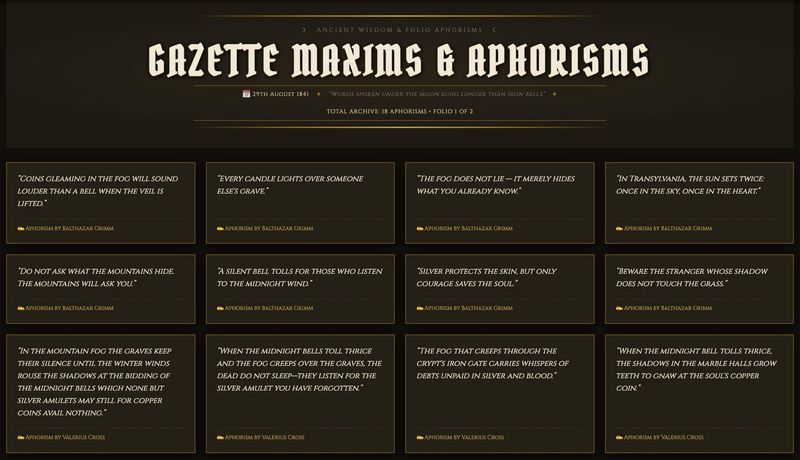 Maxims & Aphorisms